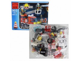 (1PCS)903#SINGLE BRIDGE FIRE TRUCK LEGO(ENLIGHTEN)(130PCS)